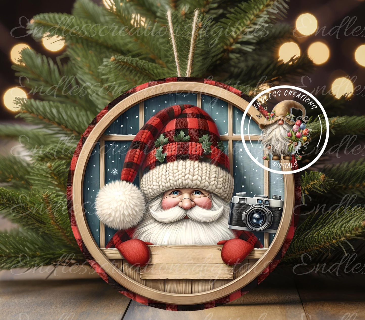 SANTA'S WATCHING YOU ORNAMENT/GIFT TAG
