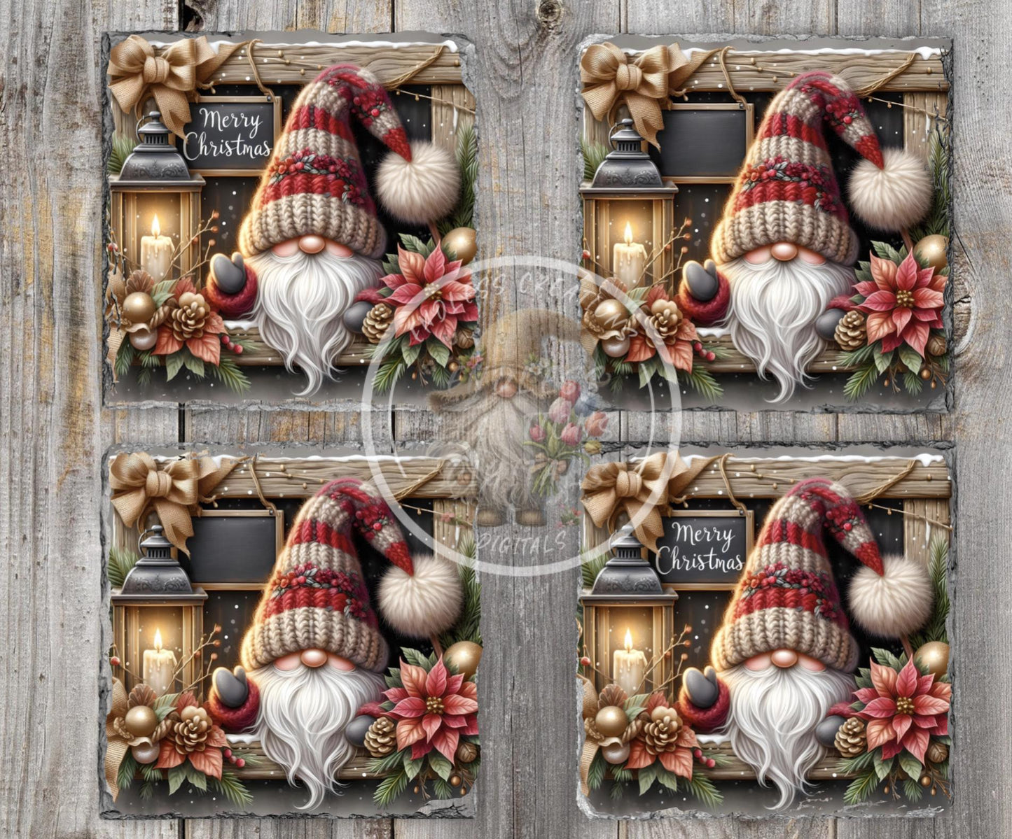 MERRY CHRISTMAS WINDOW GNOME