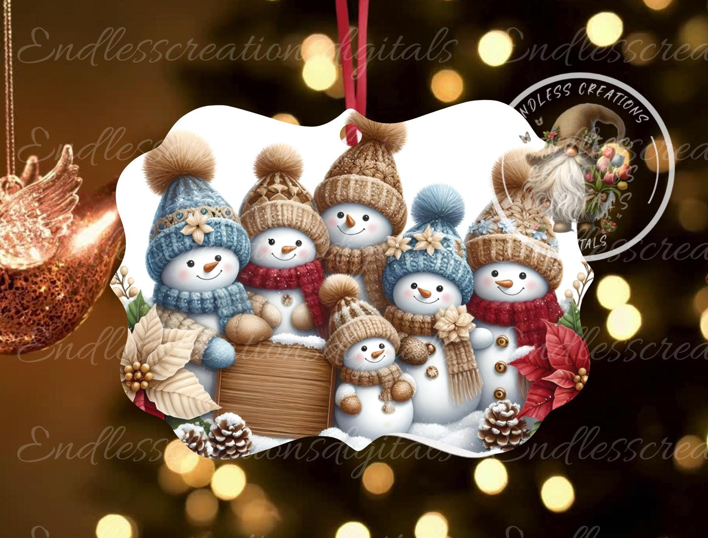SNOWMAN FAMILY CHRISTMAS ORNAMENT BUNDLE