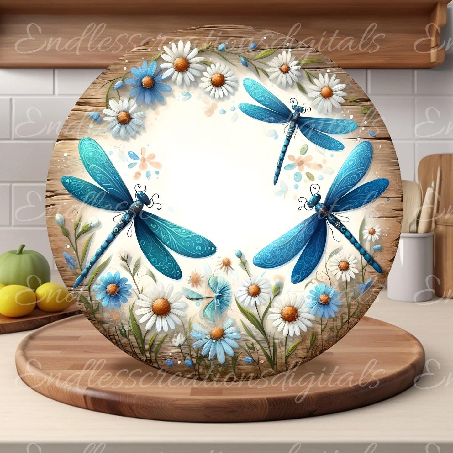 DRAGONFLY FLORAL HOME SWEET HOME