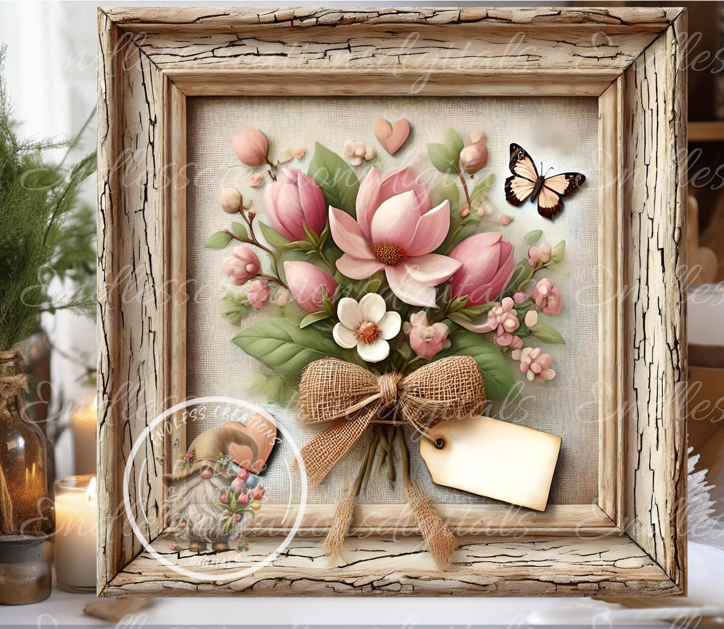 MAGNOLIA SPRING SQUARE door hanger, wreath sign, slate, for sublimation high resolution can be resized, 2 files 1 blank, resize