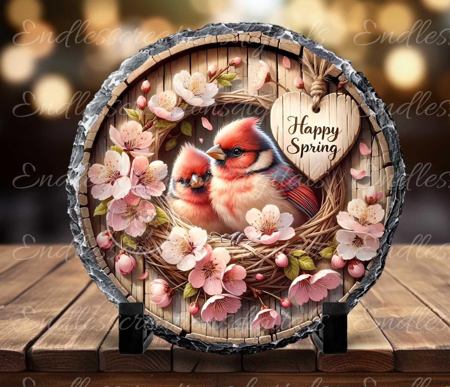 SPRING BABY CARDINALS ROUND