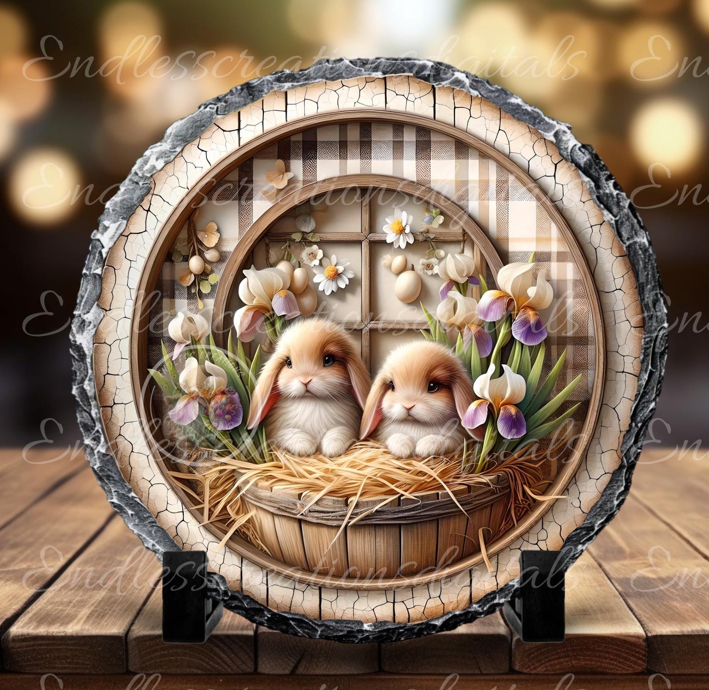 SPRING FLORAL BUNNY