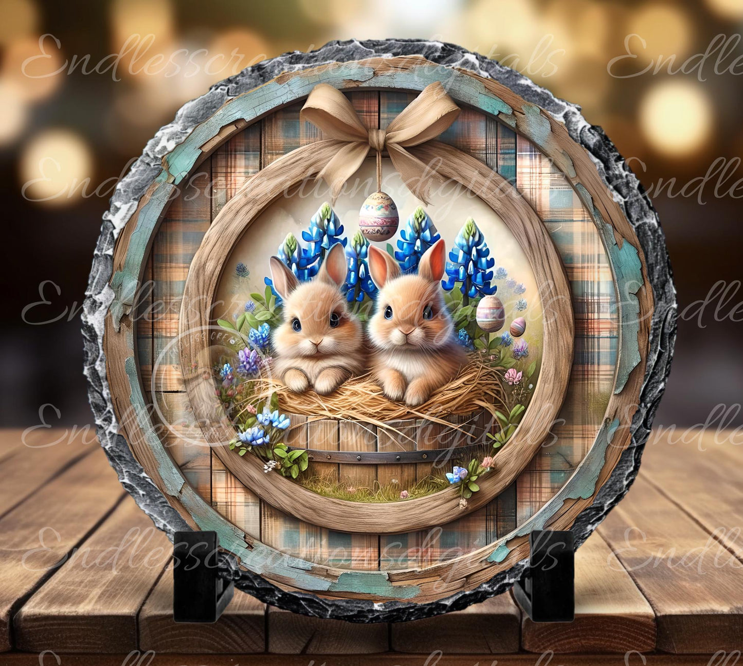 SPRING FLORAL BUNNY