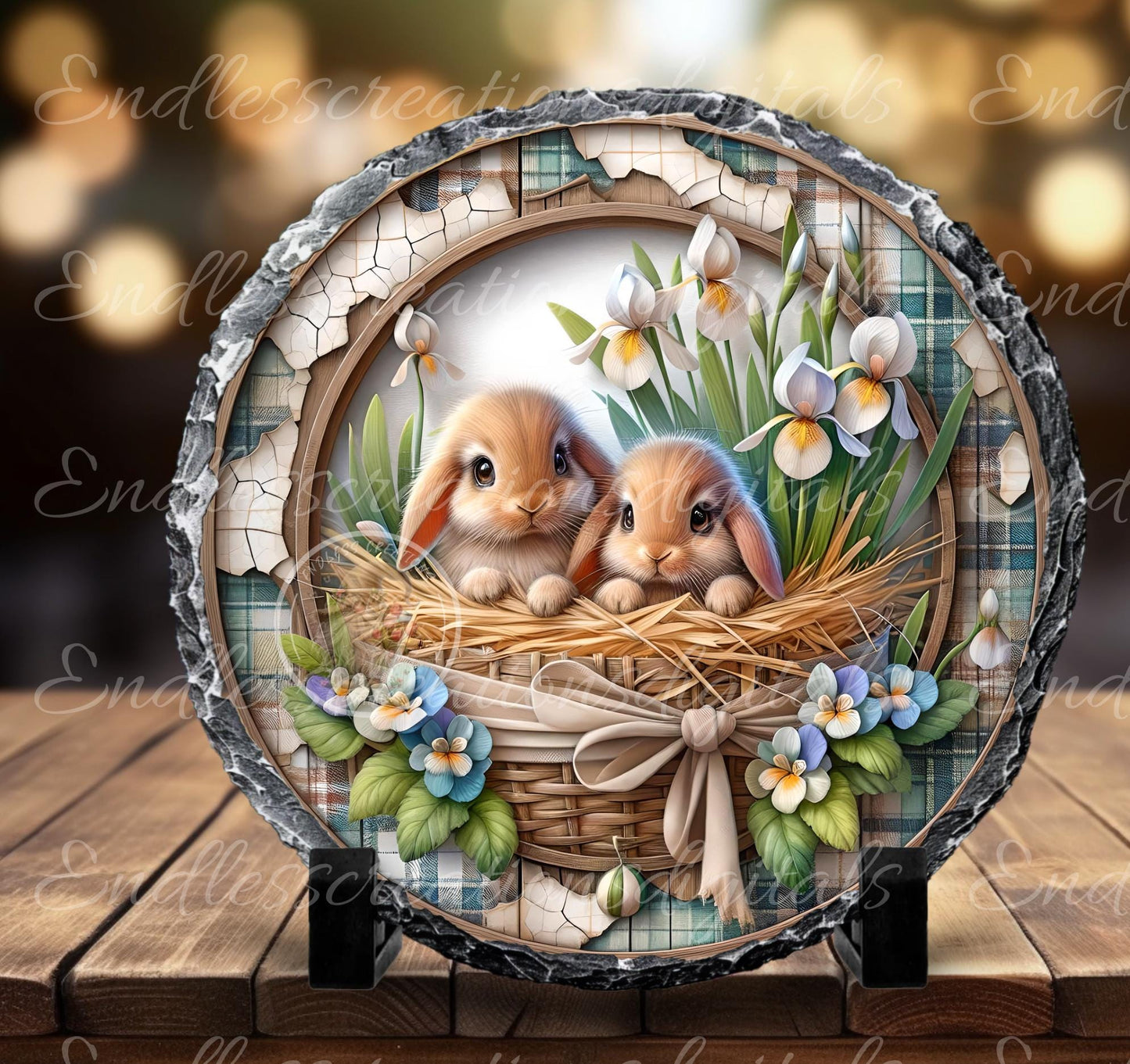 SPRING FLORAL BUNNY