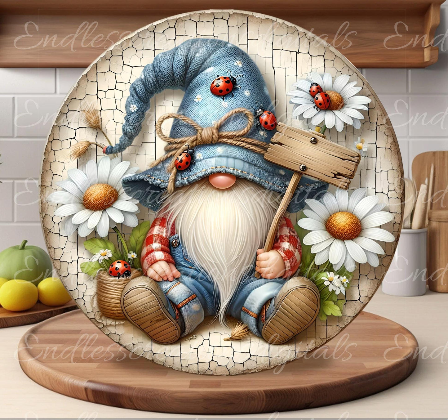 LADYBUG DASIY GNOME SPRING/SUMMER ROUND