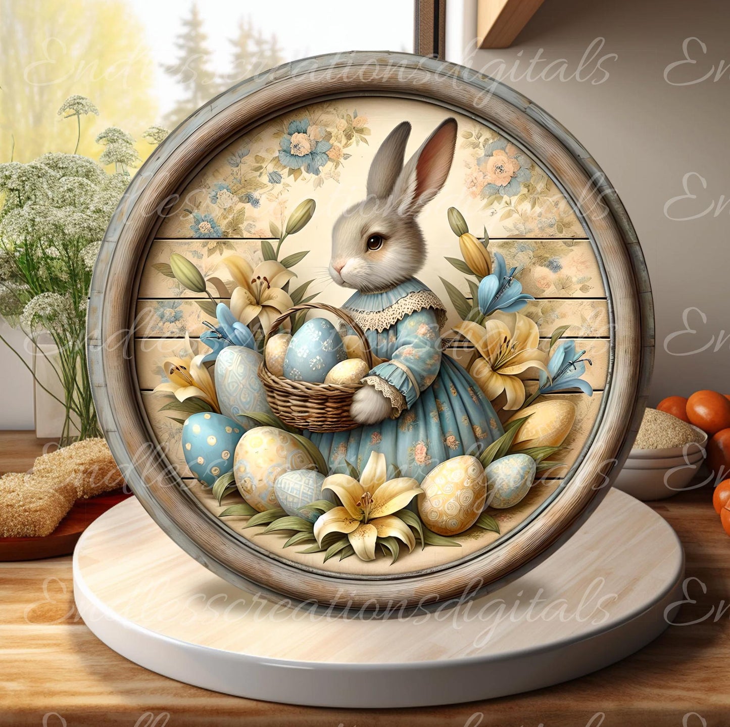 VINTAGE BLUE MISS Bunny