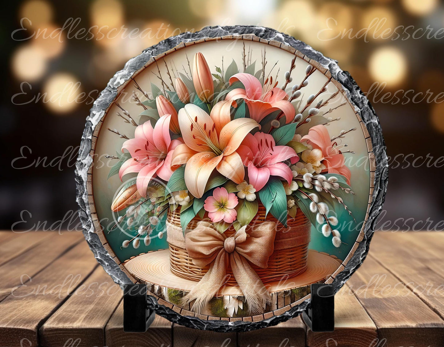 SPRING BASKET OF LILLIES