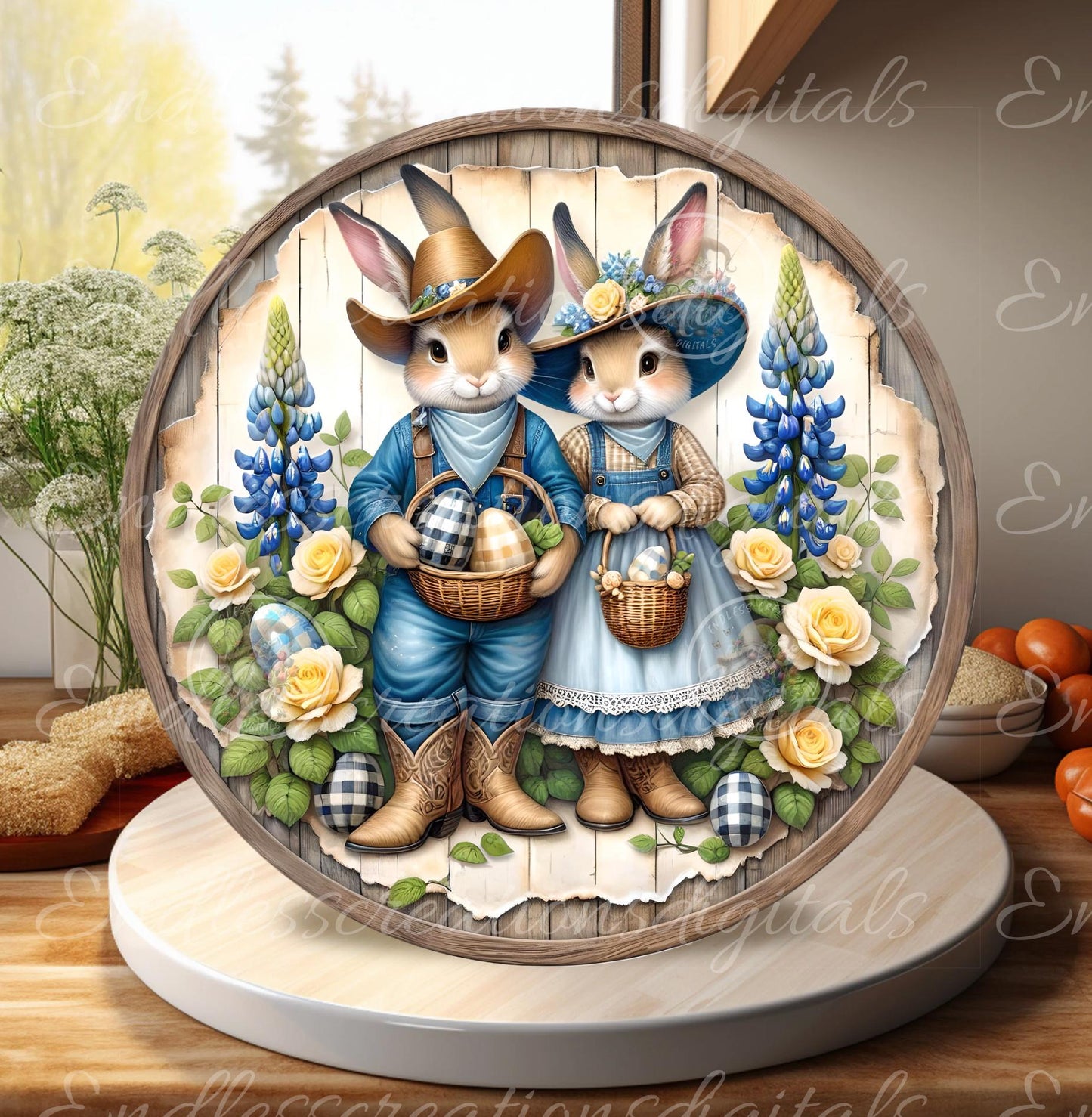 FARMHOUSE COWBOY BUNNY Couple