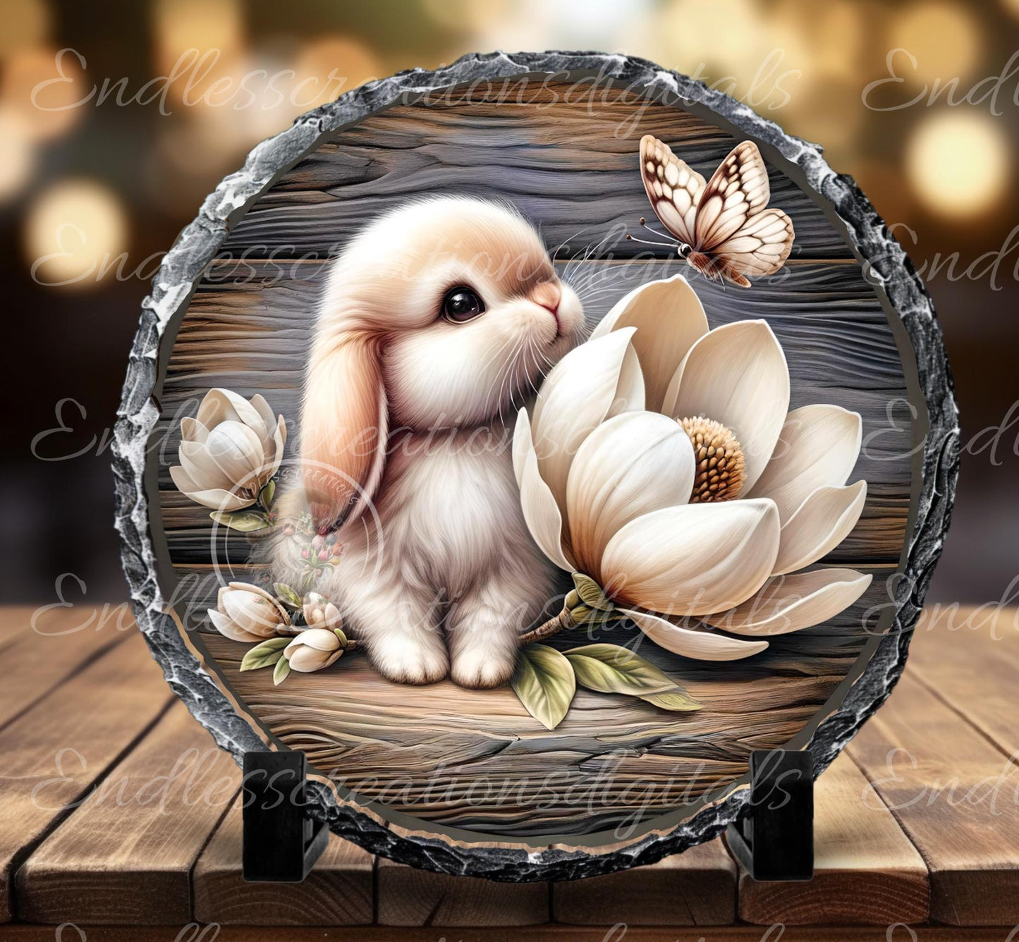 SPRING MAGNOLIA BUNNY