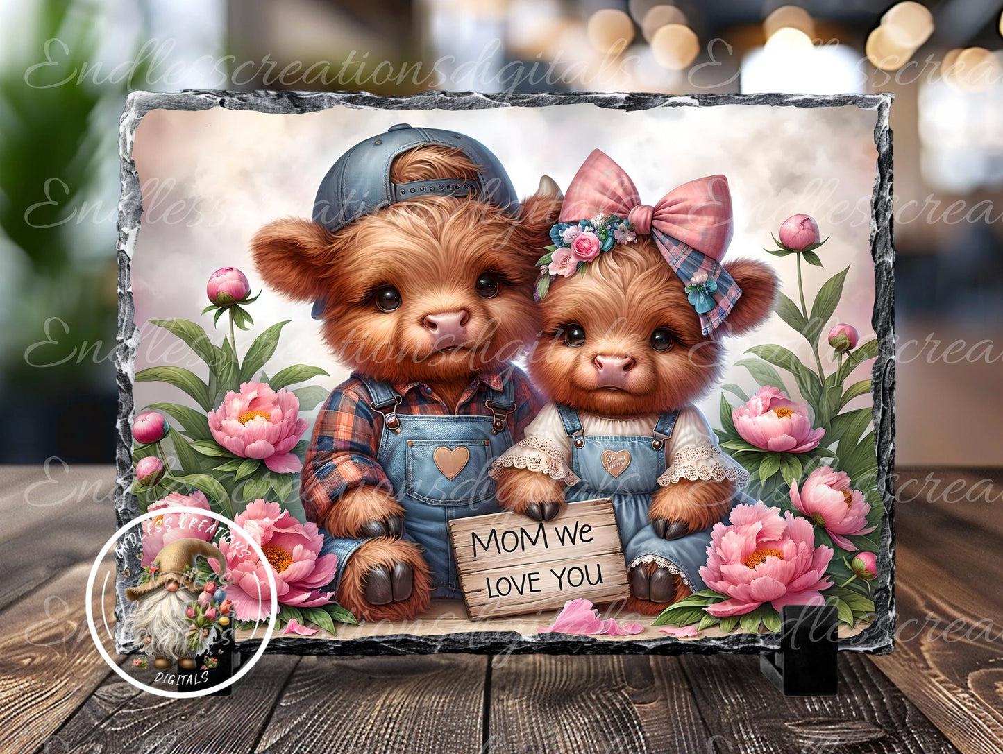MOM WE LOVE YOU HIGHLAND COWS MOTHERS DAY