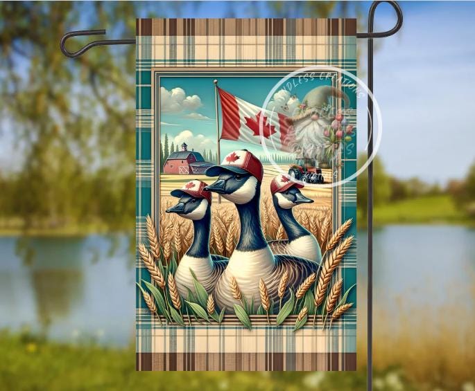 TRUE NORTH STRONG CANADA GEESE GARDEN FLAG