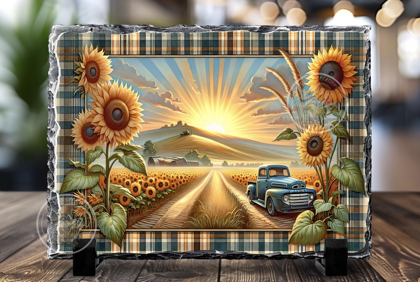 SUNFLOWER BLUE TRUCK Mountains Rectangle
