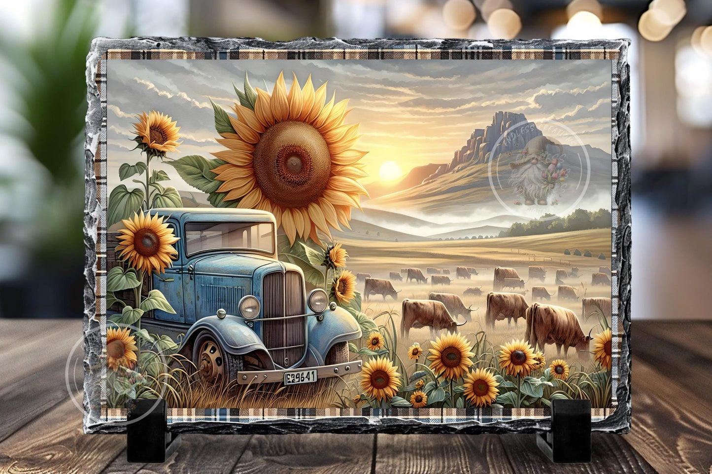 SUNFLOWER BLUE TRUCK Mountains Rectangle