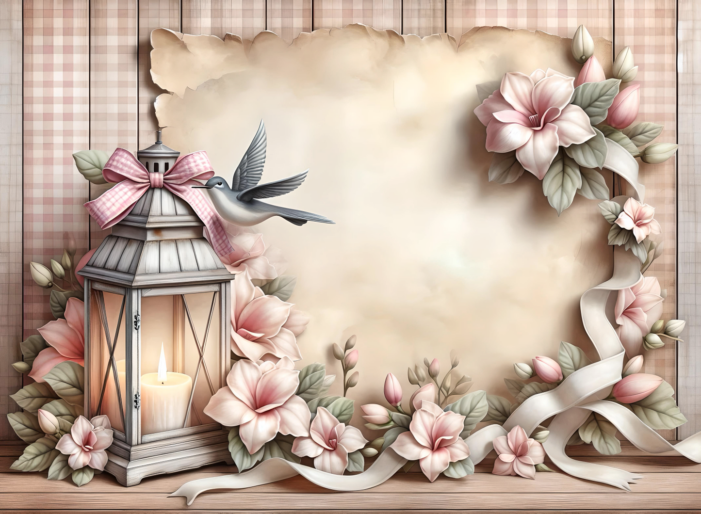 HOME FLORAL LANTERN