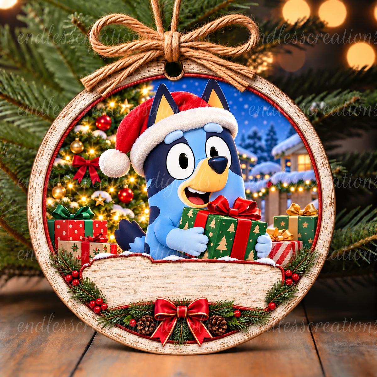 BLUEY NAME ORNAMENT