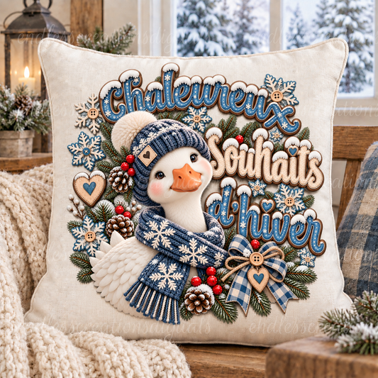 WINTER WISHES GOOSE FRENCH VERSION
