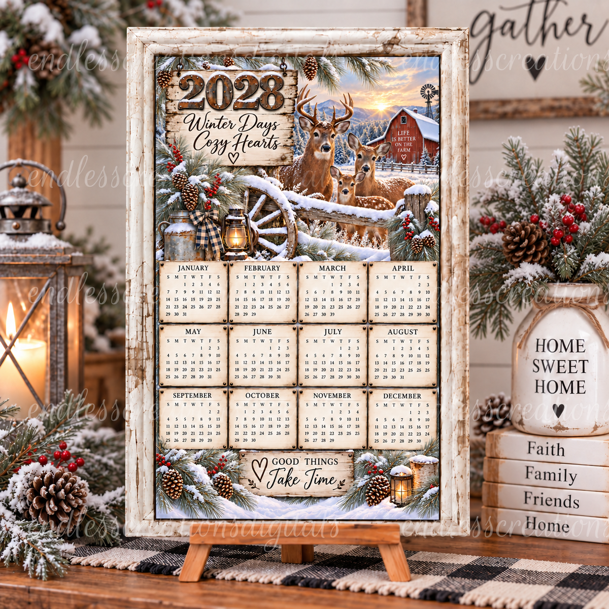 WINTER DEER CALENDAR