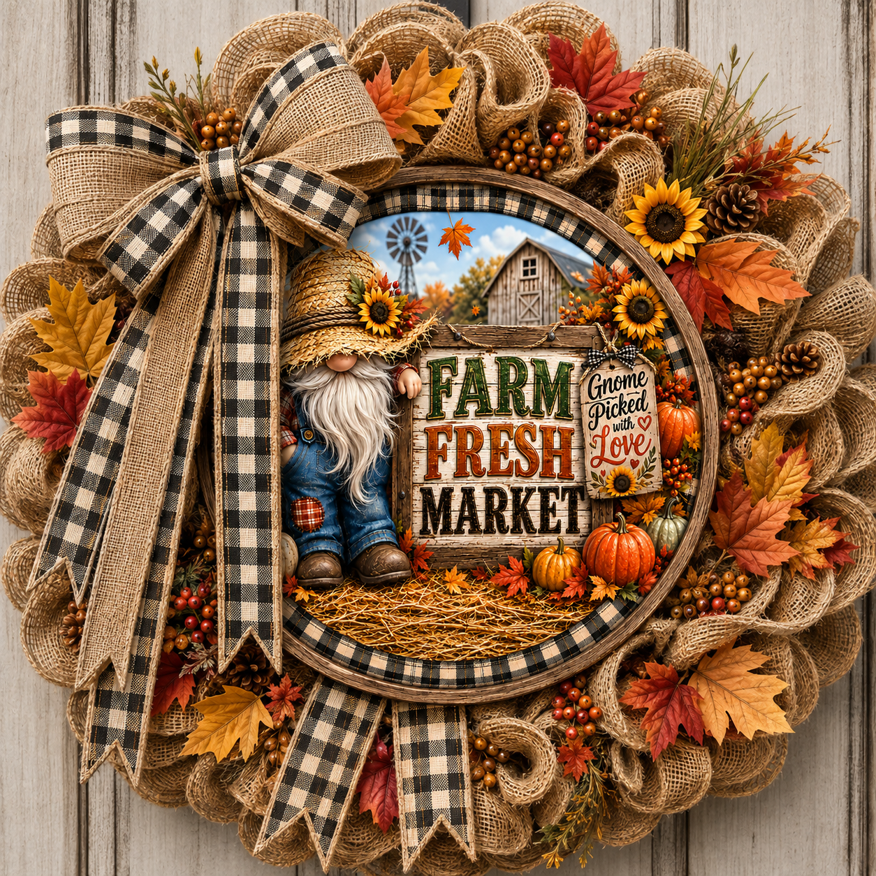 FARM FRESH GNOME ROUND
