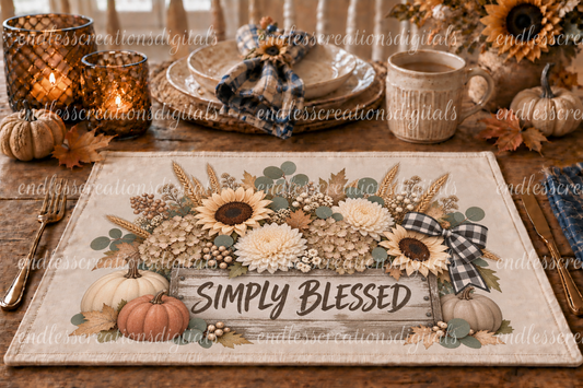 SIMPLY BLESSED FARMHOUSE STYLE TRANSPARENCY