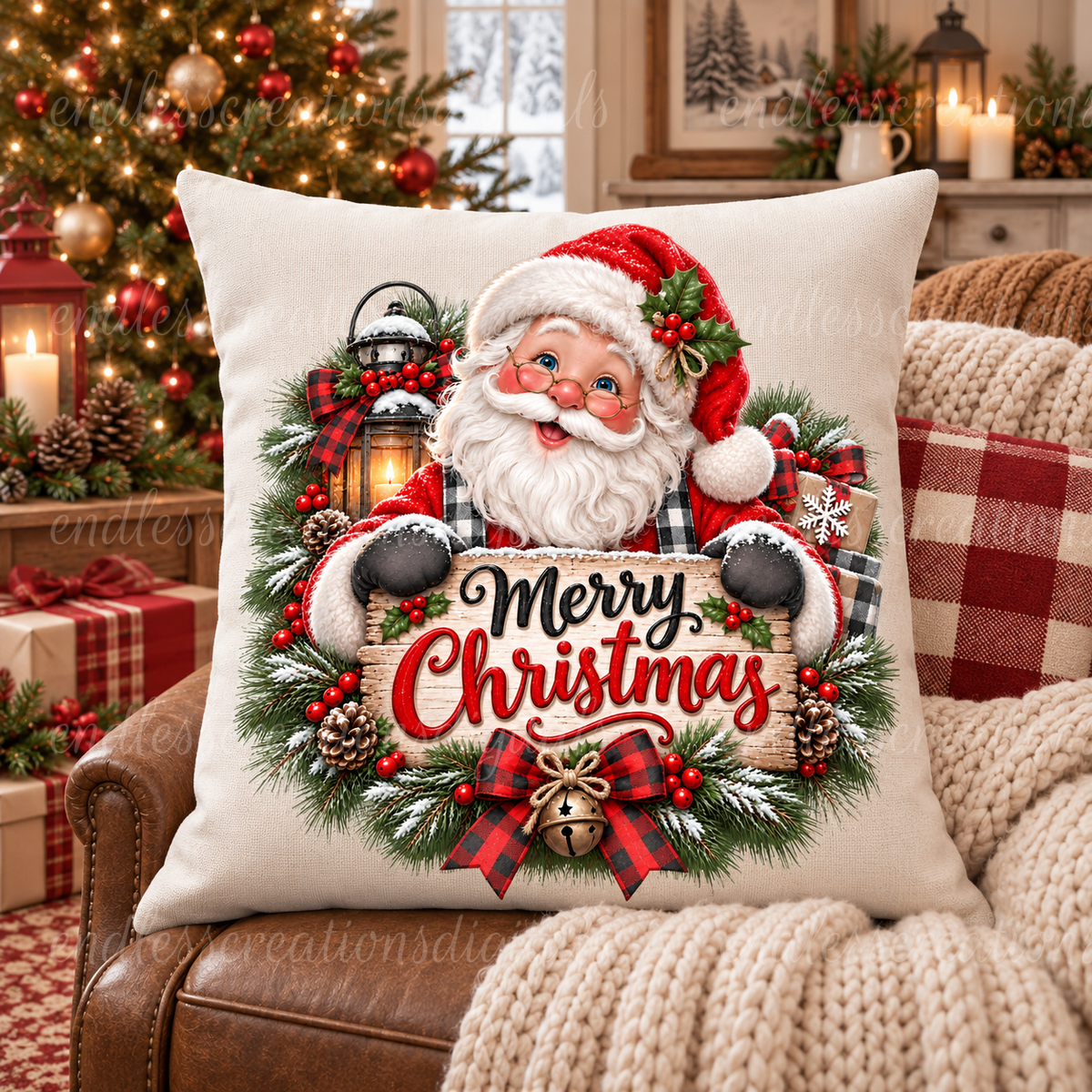 SANTA REINDEER TRANSPARENCIES BUNDLE OF 4