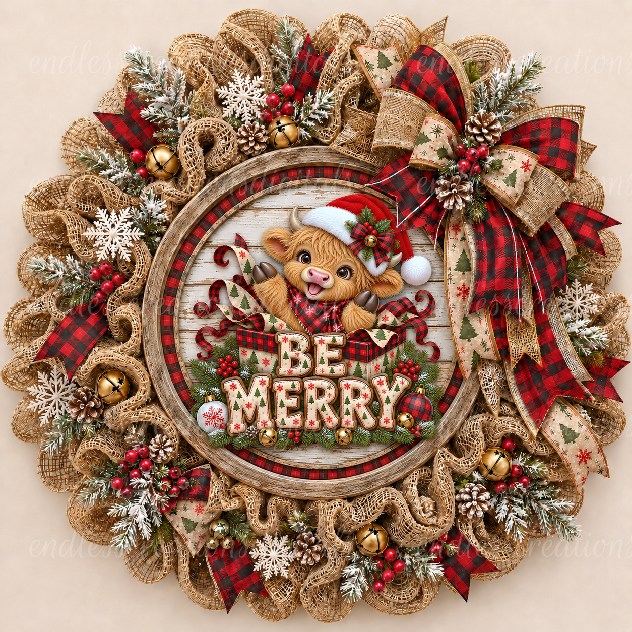 BE MERRY HIGHLAND ROUND ONLY