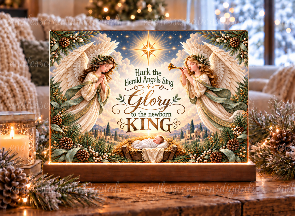GLORY TO NEWBORN KING CUTTING BOARD DESIGN