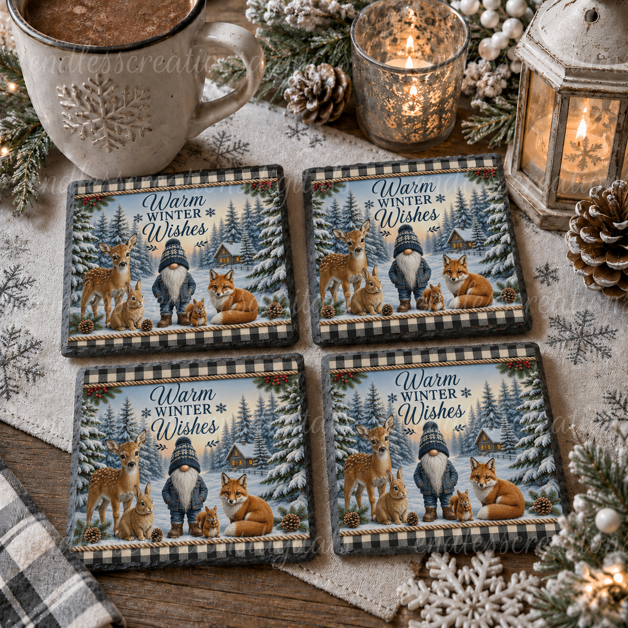 WOODLANDS GNOME WINTER WISHES BUNDLE OF 5