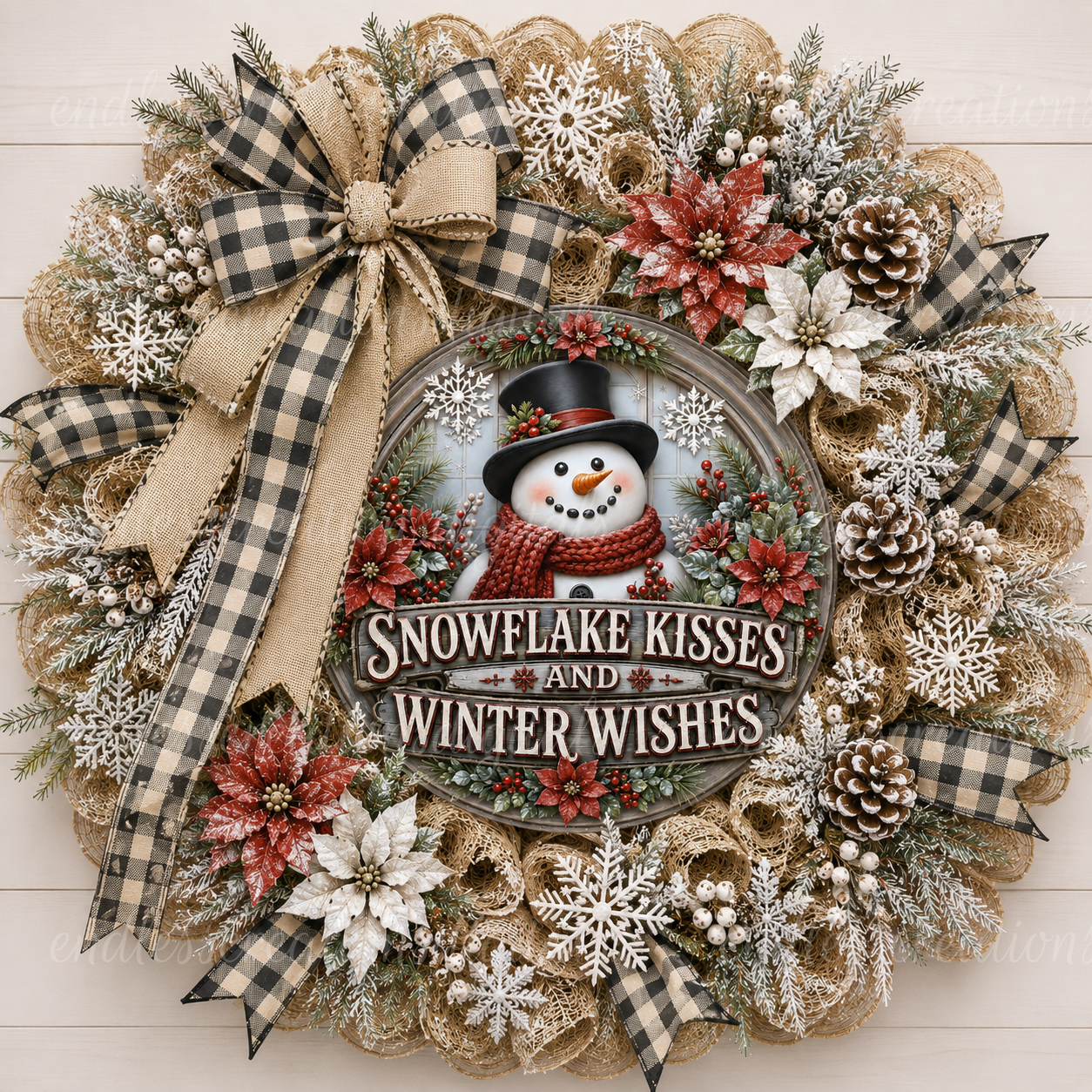 SNOWFLAKE KISSES ROUND ONLY RED/GREEN