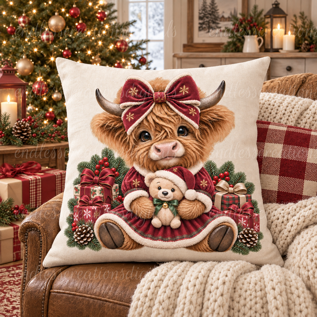 CHRISTMAS GIRLY HIGHLAND TRANSPARENCY