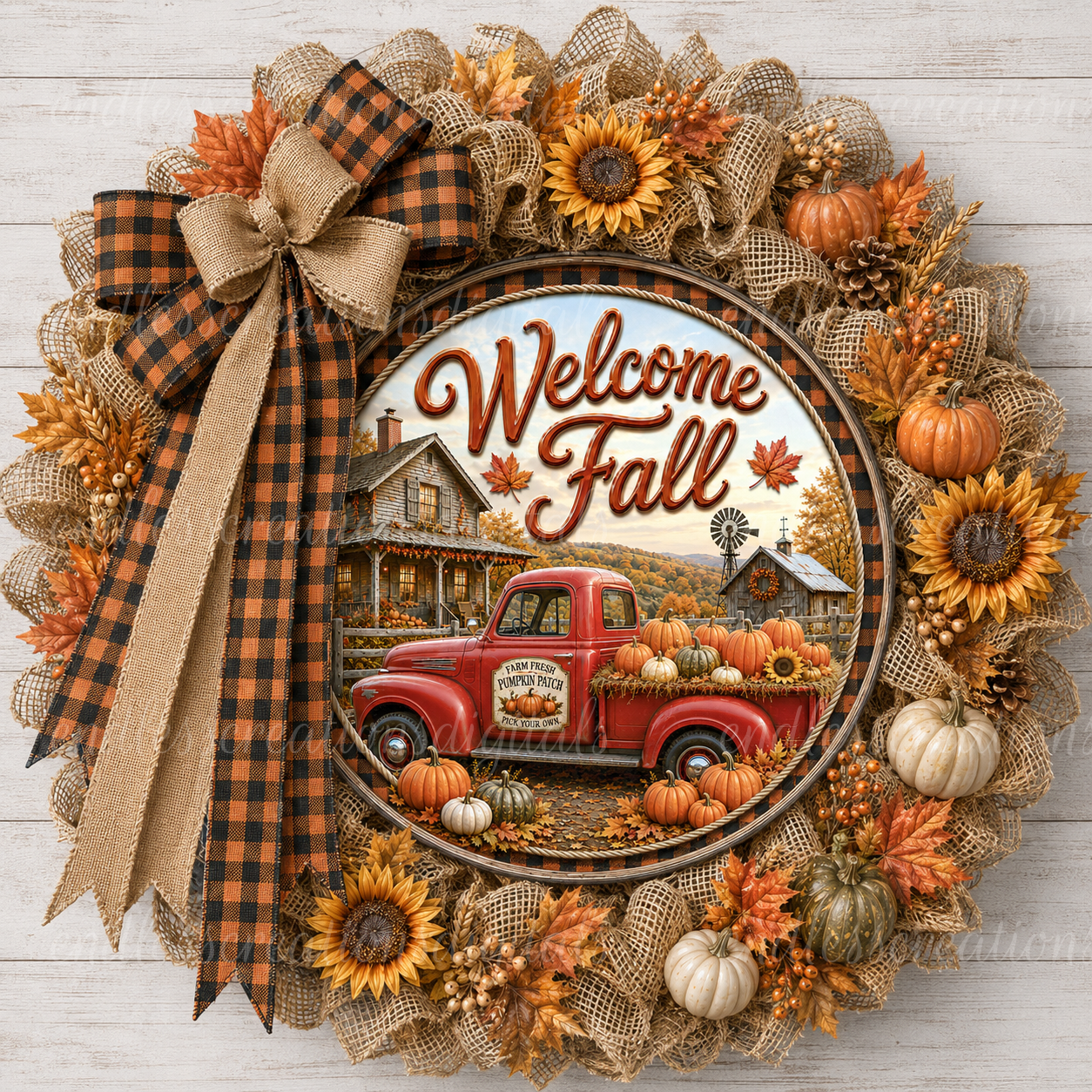 FALL PUMPKIN TRUCK ROUND ONLY