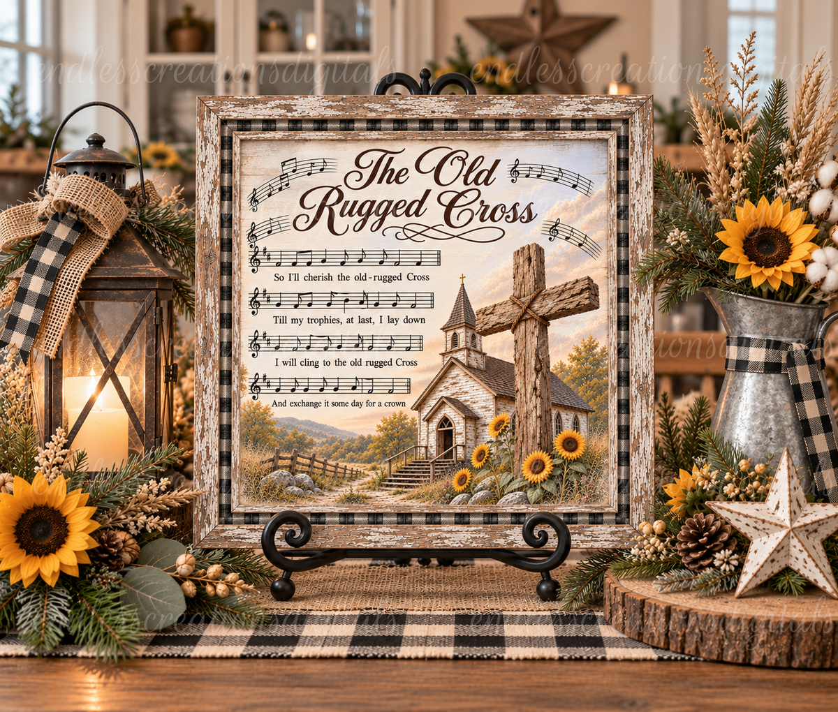 OLD RUGGED CROSS SQUARE DESIGN ONLY