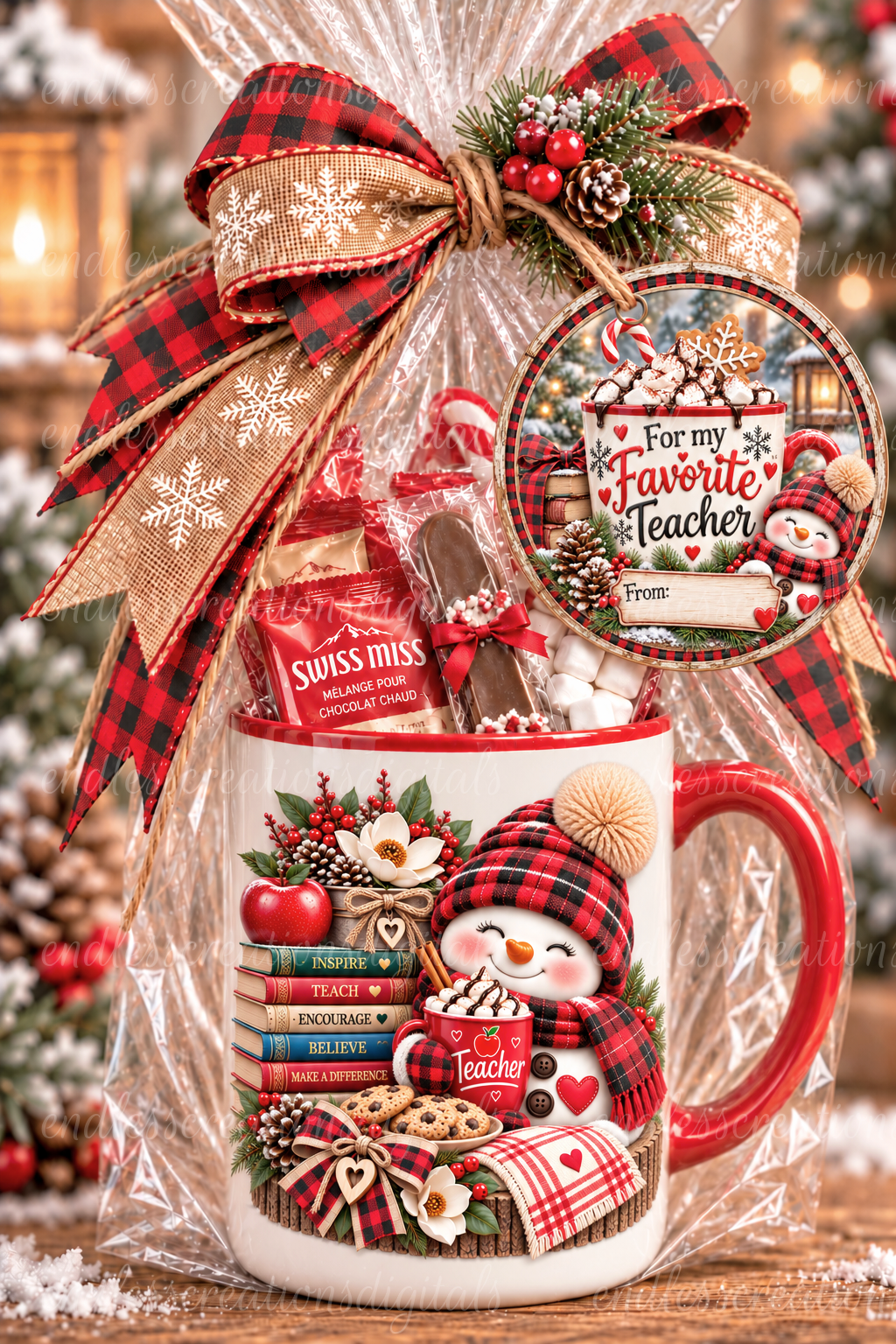TEACHER SNOWMAN TRANSPARENCY/ROUND