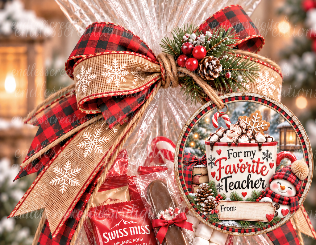TEACHER SNOWMAN TRANSPARENCY/ROUND
