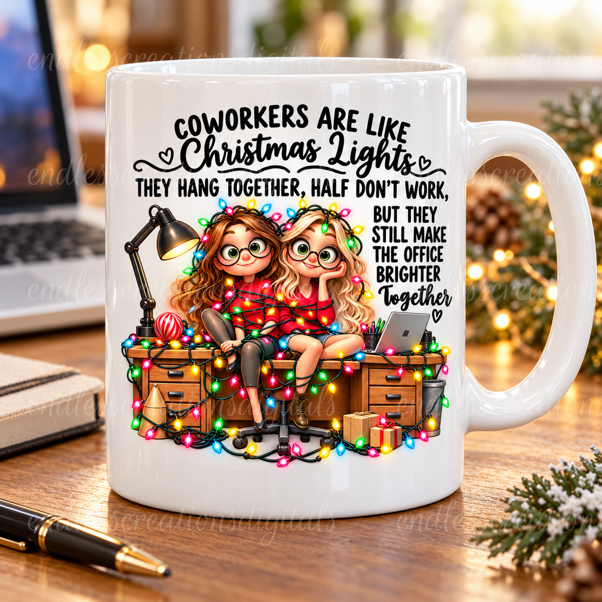 COWORKERS ORNAMENT BUNDLE OF 2