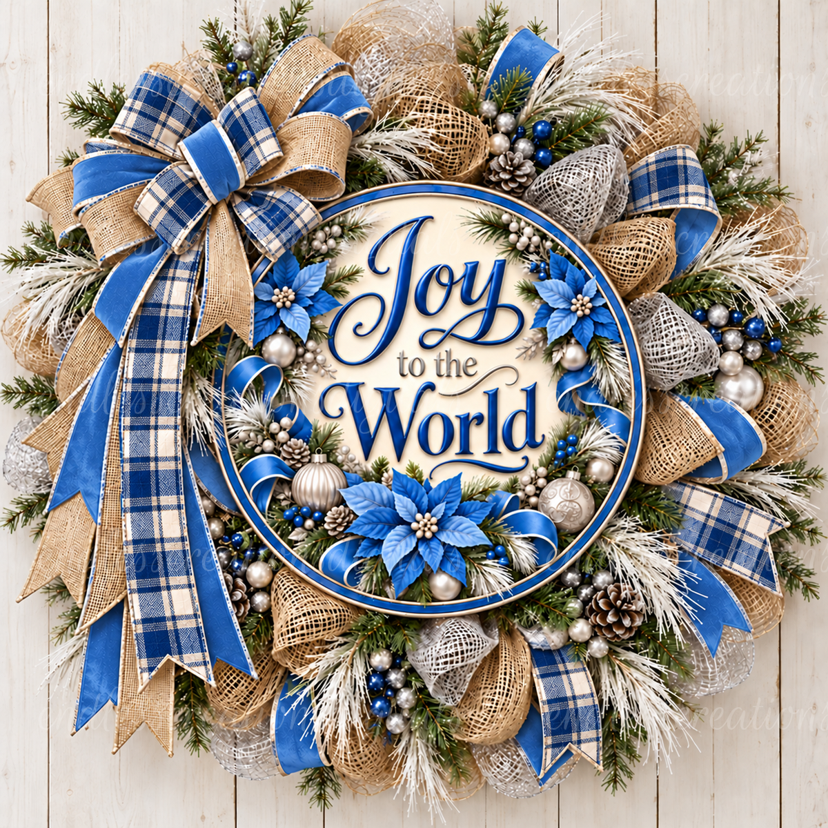 JOY TO THE WORLD BLUE ROUND ONLY