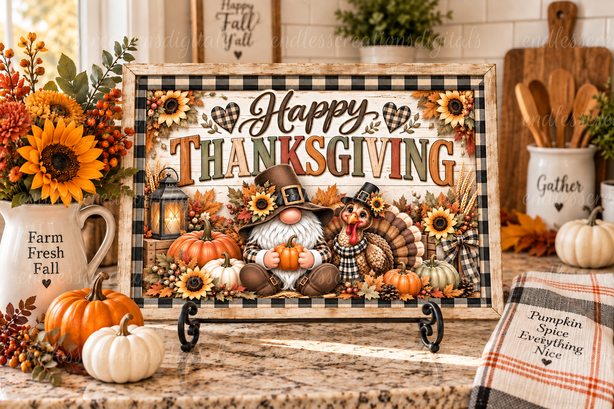 HAPPY THANKSGIVING CUTTING BOARD DESIGN