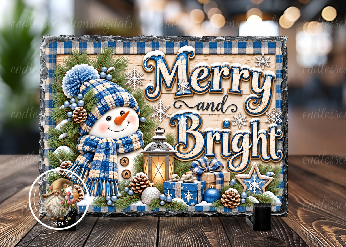 MERRY AND BRIGHT BLUE