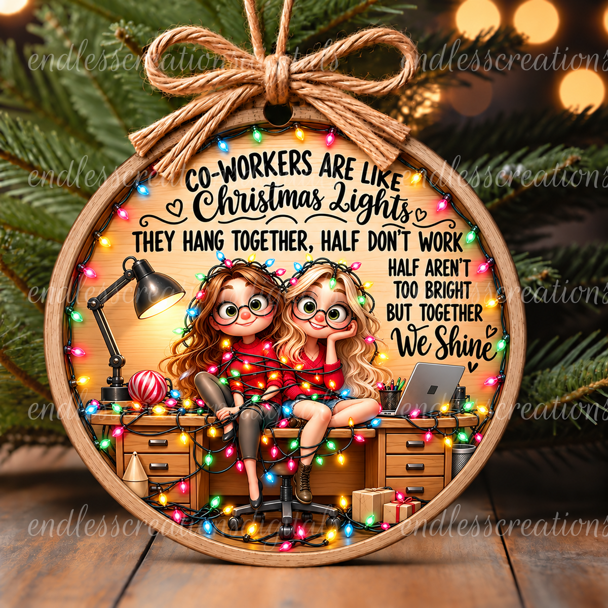 COWORKERS ORNAMENT BUNDLE OF 2