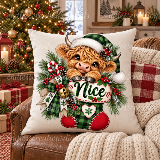 NAUGHTY OR NICE CHRISTMAS COWS TRANSPARENCIES BUNDLE OF 2