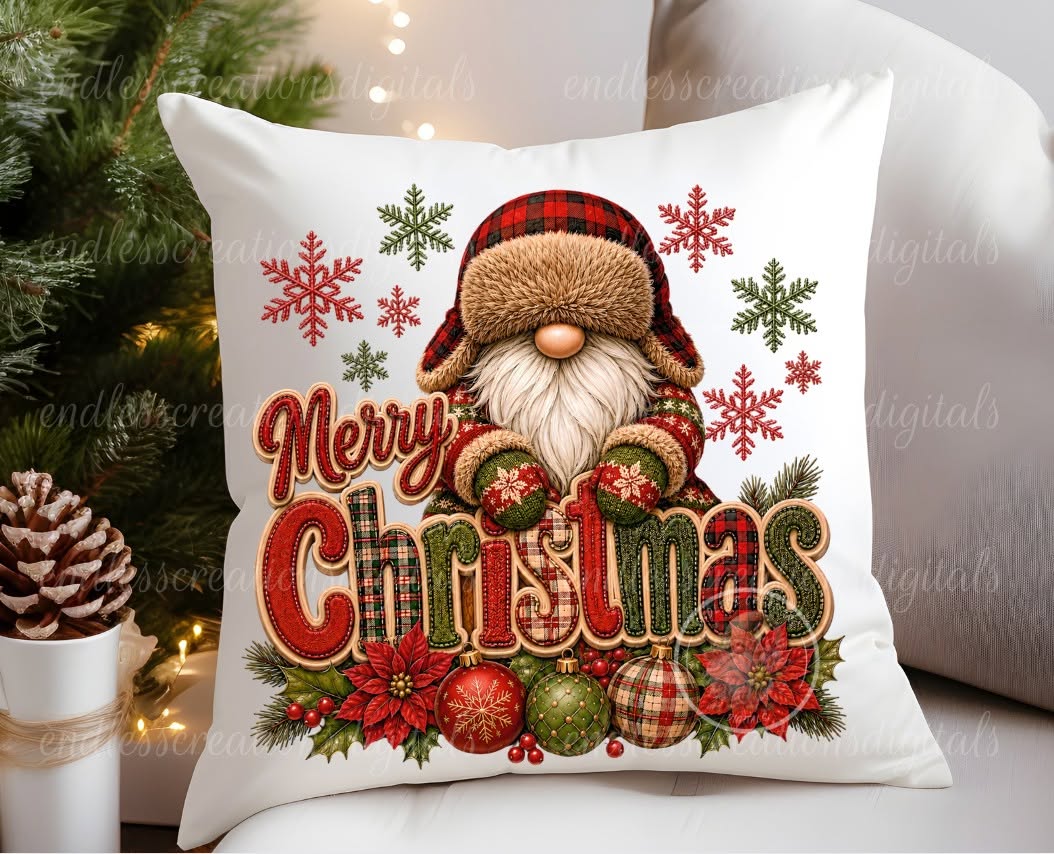 MERRY CHRISTMAS GNOME TRANSPARENCY