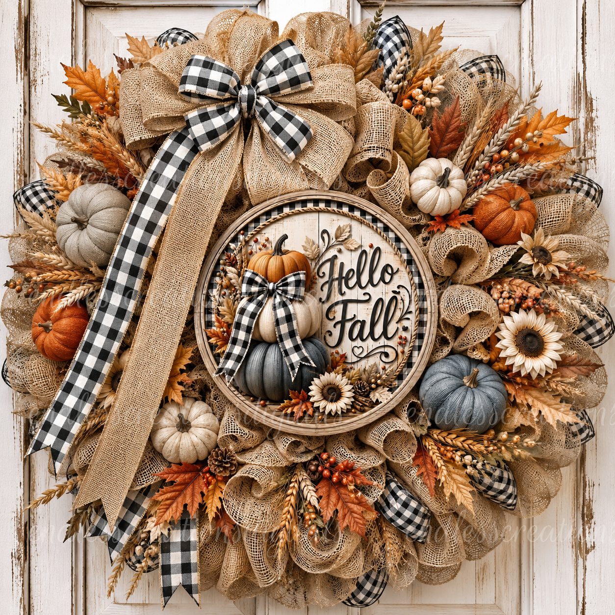 HELLO FALL STACKED PUMPKINS BUNDLE OF 4