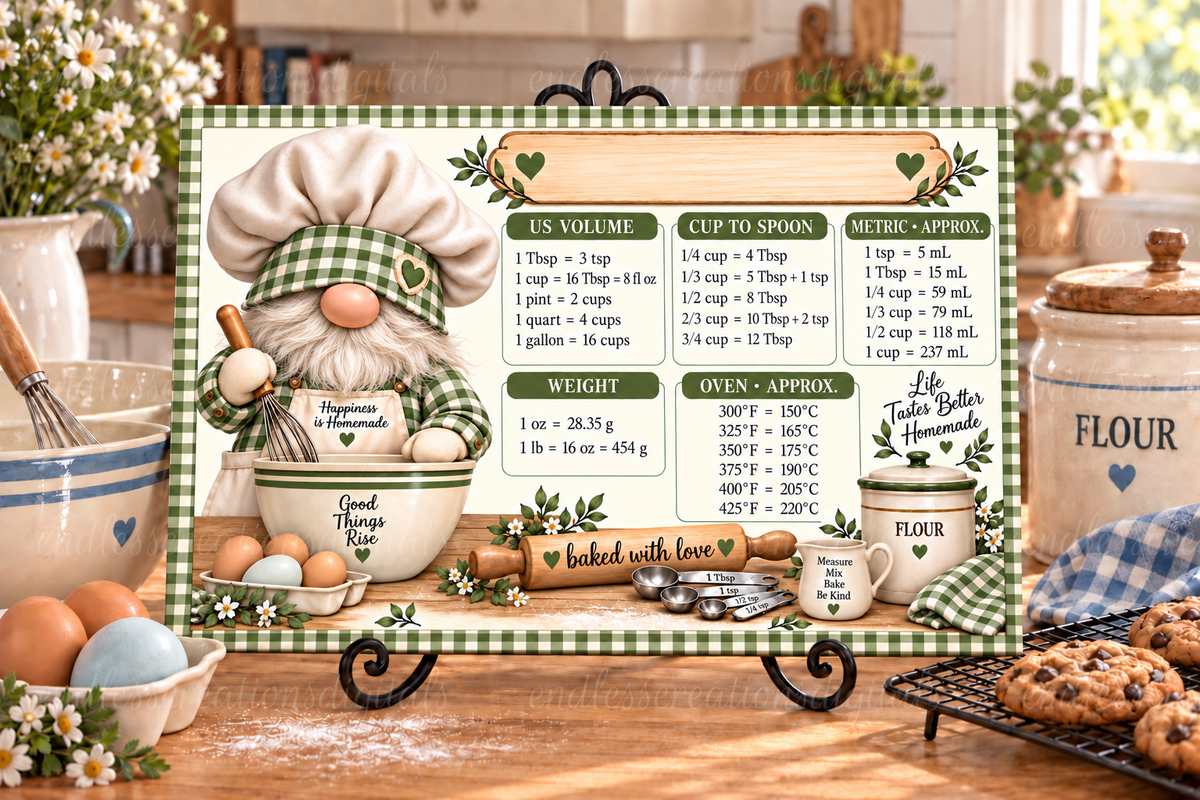 OLIVE GREEN GNOME CONVERSION CUTTING BOARD DESIGN