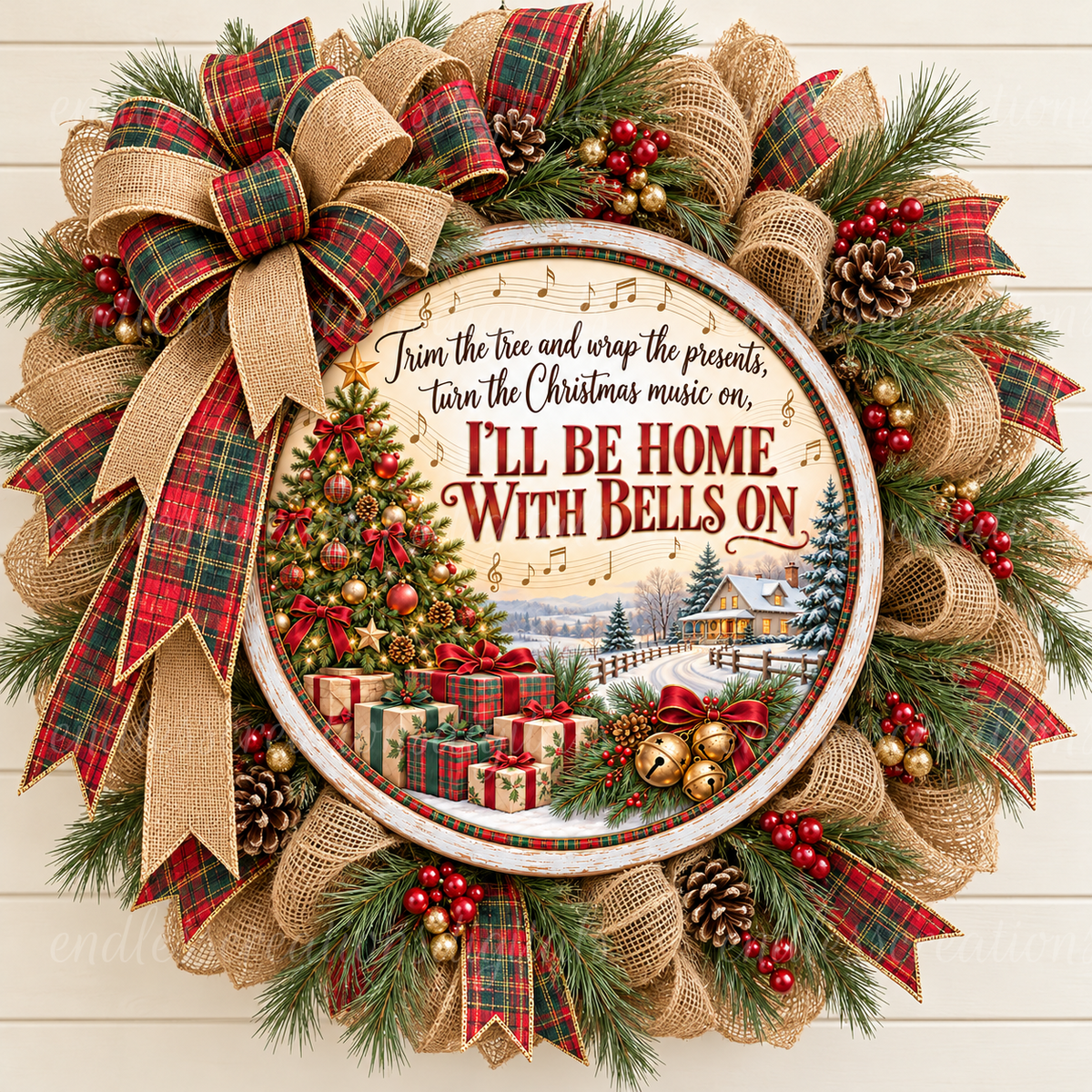HOME WITH BELLS ON ROUND ONLY