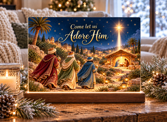 THREE WISE MEN CUTTING BOARD/SLATE DESIGN