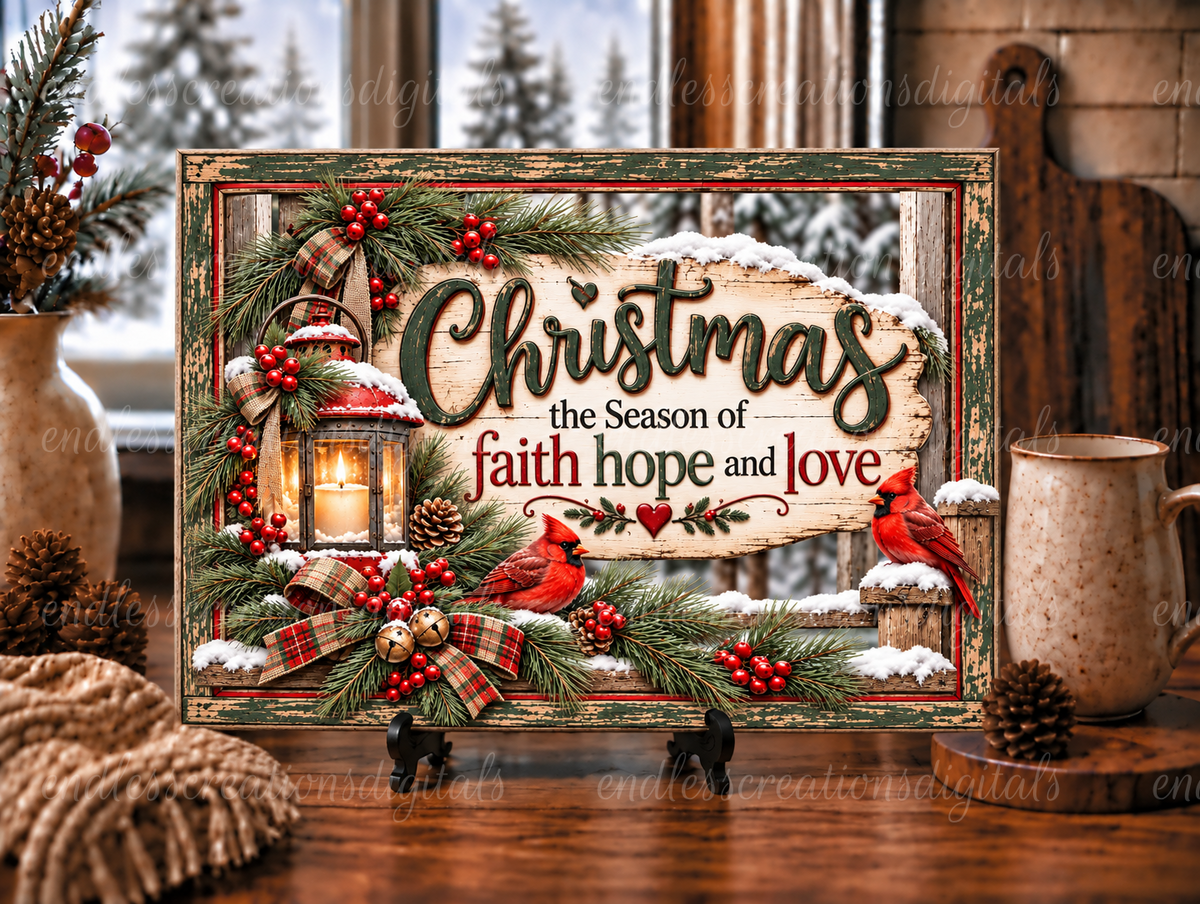 FAITH HOPE AND LOVE CUTTING BOARD/SLATE DESIGN