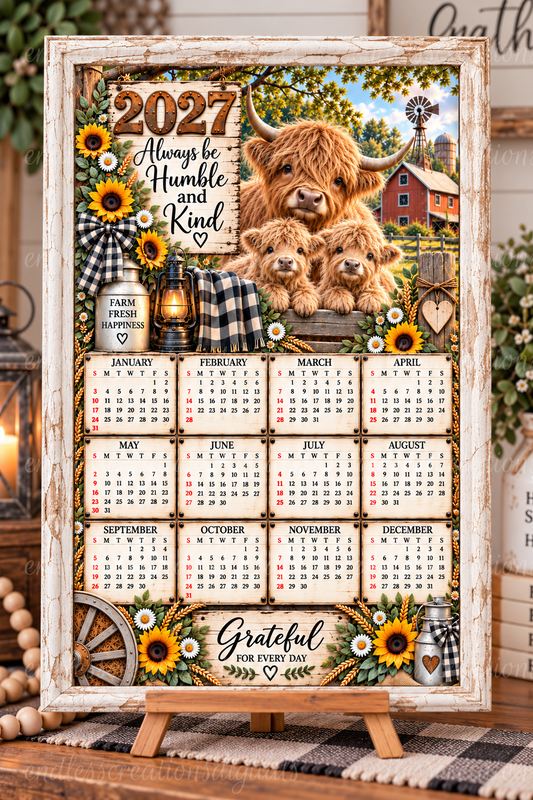 MAMA HIGHLAND CALENDAR DESIGN