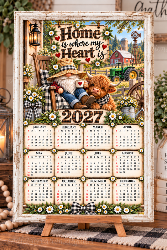 FARMER GNOME CALENDAR DESIGN
