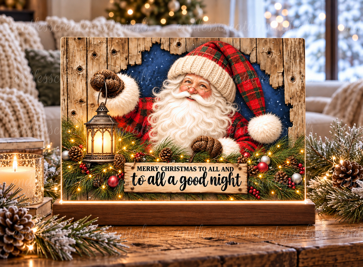 MERRY CHRISTMAS TO ALL CUTTING BOARD/SLATE DESIGN