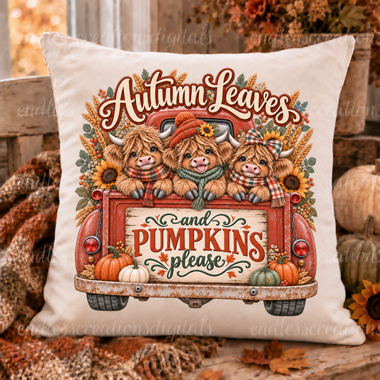 AUTUMN LEAVES HIGHLANDS TRUCK TRANPARENCY